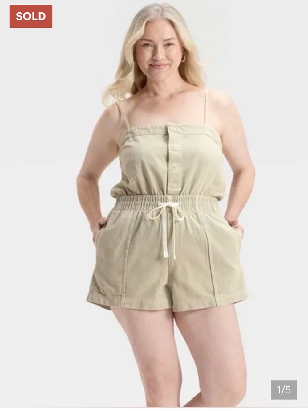 Women's Denim Beach Romper Universal Thread Khaki Green XXL
MSRP $32
New w/ Tag